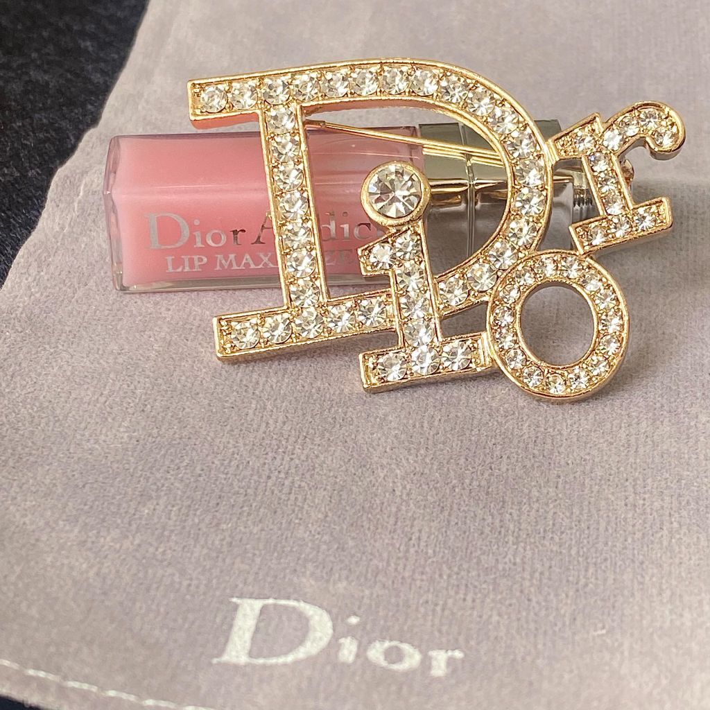  Cài Áo Nam, Nữ - Dior Màu Vàng Pha Lê Trắng (AM) 