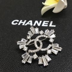  Cài Áo Nam, Nữ - Chanel Pha Lê Trắng (AL) 