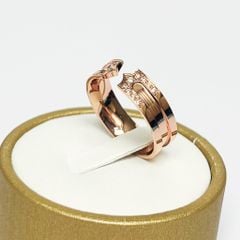  Nhẫn Nam Titan Cao Cấp - Màu Vàng Hồng Pha Lê (AA) 