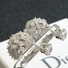  Bông Tai Dior Màu Trắng Pha Lê (AB) - Có 3 Kiểu Đeo 