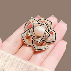  Cài Áo & Mặt Dây Chuyền - Cánh Hoa Chanel Ngọc Trai & Pha Lê (DA) 