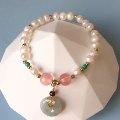  Vòng Đá Phong Thuỷ Cao Cấp - Đồng Tiền Đá Cẩm Thạch & Thạch Anh Tím, Thạch Anh Dâu Tây Tự Nhiên 