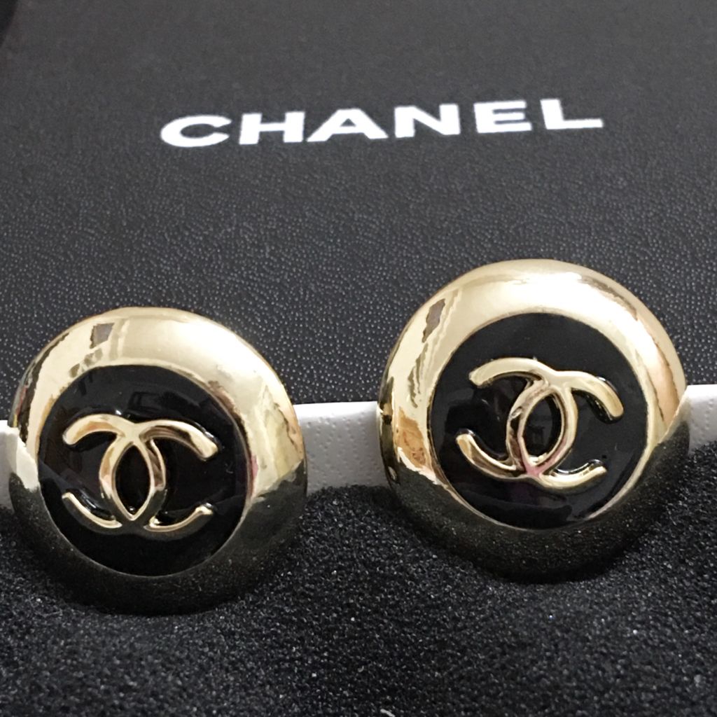  Bông Tai Chanel Bản To Màu Vàng Cá Tính (BM) 