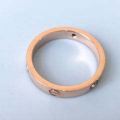  Nhẫn Nam, Nữ Titan Cao Cấp - Cartier Màu Vàng Hồng Pha Lê (AD) 