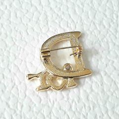  Cài Áo Nam, Nữ - Dior Màu Vàng Pha Lê & Vỏ Trai Thiên Nhiên 