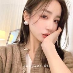  Bông Tai Ngọc Trai Bản To 20 Ly Cá Tính 