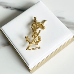  Cài Áo Nam, Nữ - YSL Vàng Bản To Phong Cách Cá Tính (AQ) 