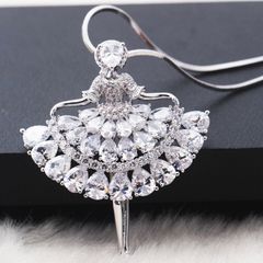  Dây Chuyền Dài Cao Cấp - Cô Gái Pha Lê Australia Trắng Tinh Tế (AA) 