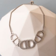  Vòng Tay Dior Dây Rút Pha Lê Trắng (AB) 