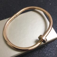  Vòng Tay Nam, Nữ TiTan Cao Cấp - Cartier Cây Đinh Màu Vàng Hồng Pha Lê Trắng 