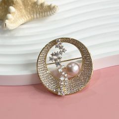  Cài Áo Mặt Trăng Pha Lê & Ngọc Trai Tự Nhiên 