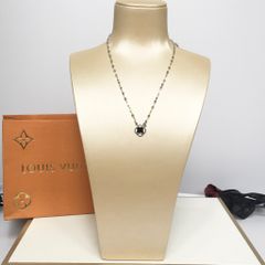  Dây Chuyền Titan Cao Cấp - Cỏ 4 Lá May Mắn Màu Trắng Vỏ trai Thiên Nhiên (AG) 