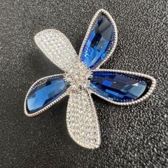  Cài Áo Cánh Hoa Pha Lê Xanh Bích 