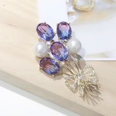  Cài Áo & Mặt Dây Chuyền - Bong Bóng Pha Lê Tím 