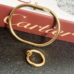  Bộ Trang Sức Cây Đinh Cartier Titan Cao Cấp - Vòng Tay & Nhẫn Màu Vàng Pha Lê (AB) 