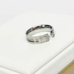  Nhẫn Nam Titan Cao Cấp - Màu Trắng Pha Lê (AB) 