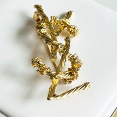  Cài Áo Nam, Nữ - YSL Vàng Bản To Phong Cách Cá Tính (AQ) 