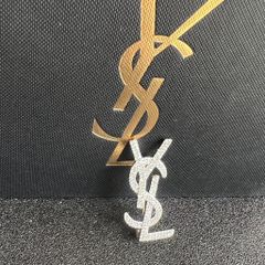  Cài Áo Nam, Nữ - YSL Màu Trắng Pha Lê (AJ) 