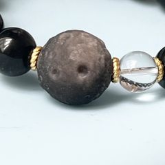  Vòng Đá Phong Thuỷ Cao Cấp - Quả Cầu Vũ Trụ Đá Obsidian & Đá Thạch Anh Trắng Tự Nhiên 