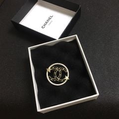  Cài Áo Nam, Nữ - Chanel Màu Vàng Pha Lê Trắng (AU) 