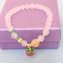  Vòng Đá Phong Thuỷ Cao Cấp - Trái Đào Đá Mã Não, Đá Thạch Anh Tím Hoa Oải Hương & Đá Thạch Anh vàng Tự Nhiên 