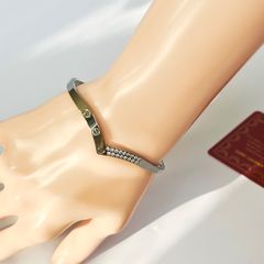  Vòng Tay TiTan Cao Cấp - Cartier Màu Trắng Pha Lê (AL) 