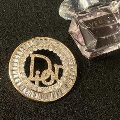  Cài Áo Nam, Nữ - Dior Màu Vàng Pha Lê Trắng (AR) 