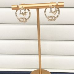  Bông Tai Dior Màu Vàng Ngọc Trai & Pha Lê Trắng (AY) - 3 Kiểu Đeo 