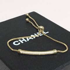  Vòng Tay Dây Rút Màu Vàng Pha Lê Trắng (AA) 