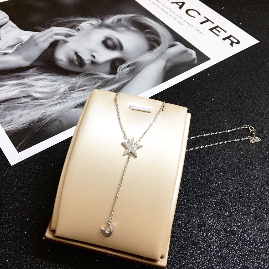  Bộ Trang Sức Bạc Cao Cấp - Ngôi Sao & Mặt Trăng Pha Lê (AD) 