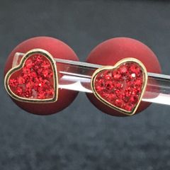  Bông Tai Dior Màu Vàng Pha Lê Đỏ (AD) - Có 3 Kiểu Đeo 