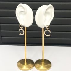  Bông Tai Cartier Bản To Màu Vàng Ngọc Trai & Pha Lê Trắng (AD) 