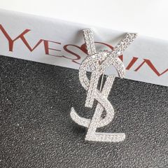  Cài Áo Nam, Nữ - YSL Màu Trắng Pha Lê (AJ) 