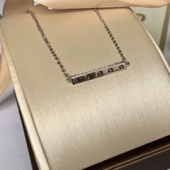  Dây Chuyền Bạc Cao Cấp - Cartier Thanh Ngang Pha Lê (AC) 