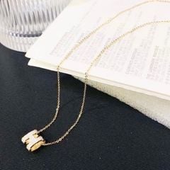  Dây Chuyền Bạc Cao Cấp - Hermes Màu Vàng Vỏ Trai Thiên Nhiên Màu Trắng (AI) 