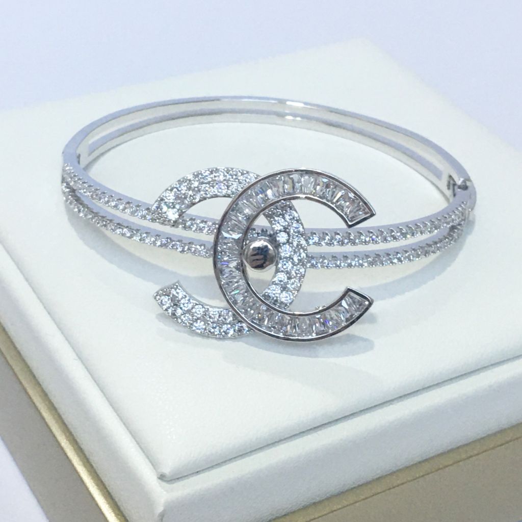  Vòng Tay Chanel Pha Lê Trắng (AF) 