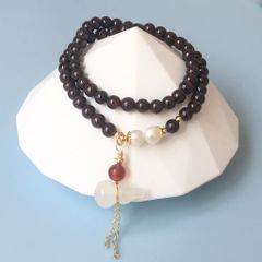  Vòng Đá Phong Thuỷ Cao Cấp - 2 Vòng Hồ Lô Mã Não, Ngọc Trai Nước Ngọt, Đá Garnet Tự Nhiên 