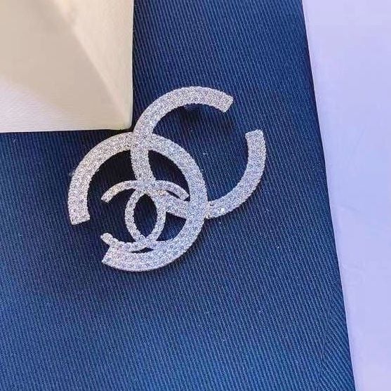  Cài Áo Nam, Nữ - Chanel Pha Lê Trắng (DD) 