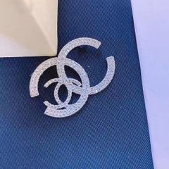  Cài Áo Nam, Nữ - Chanel Pha Lê Trắng (DD) 