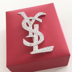  Cài Áo Nam, Nữ - YSL Màu Trắng Pha Lê (AR) 