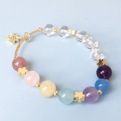  Vòng Đá Phong Thuỷ Cao Cấp - Đá Thạch Anh Tự Nhiên Cầu Vòng & Ngôi Sao May Mắn 