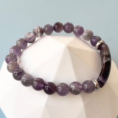  Vòng Đá Phong Thuỷ Cao Cấp - Đá Thạch Anh Tím Tự Nhiên Bảng Dài 