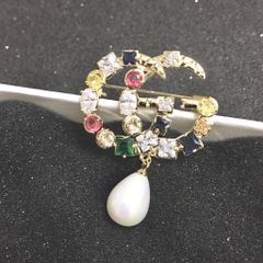  Cài Áo Nam, Nữ  - Gucci Pha Lê Màu & Ngọc Trai (AD) 