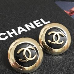  Bông Tai Chanel Bản To Màu Vàng Cá Tính (BM) 