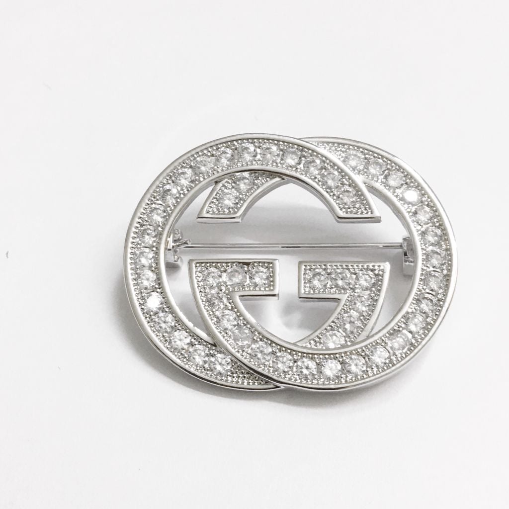  Cài Áo Nam, Nữ - Gucci Màu Trắng Pha Lê (AA) 