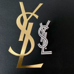  Cài Áo Nam, Nữ - YSL Màu Trắng Pha Lê (AD) 