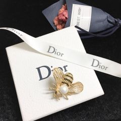  Cài Áo Nam, Nữ - Con Ong Dior Màu Vàng Hồng Ngọc trai & Pha Lê Đen, Trắng (AI) 