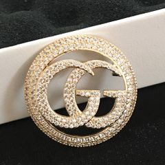  Cài Áo Nam, Nữ - Gucci Màu Vàng Hồng Pha Lê Trắng (AE) 