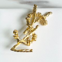  Cài Áo Nam, Nữ - YSL Vàng Bản To Phong Cách Cá Tính (AQ) 