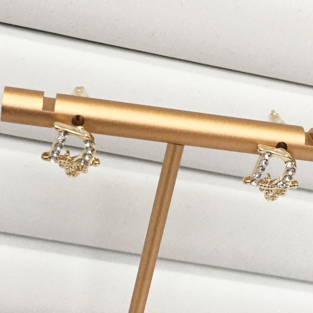  Bông Tai Dior Màu Vàng Ngọc Trai & Pha Lê Trắng (AY) - 3 Kiểu Đeo 